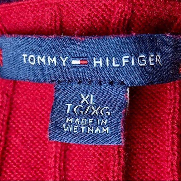 Tommy Hilfiger Lightweight Cable Knit Sweater in Red Women’s XL - Picture 4 of 6